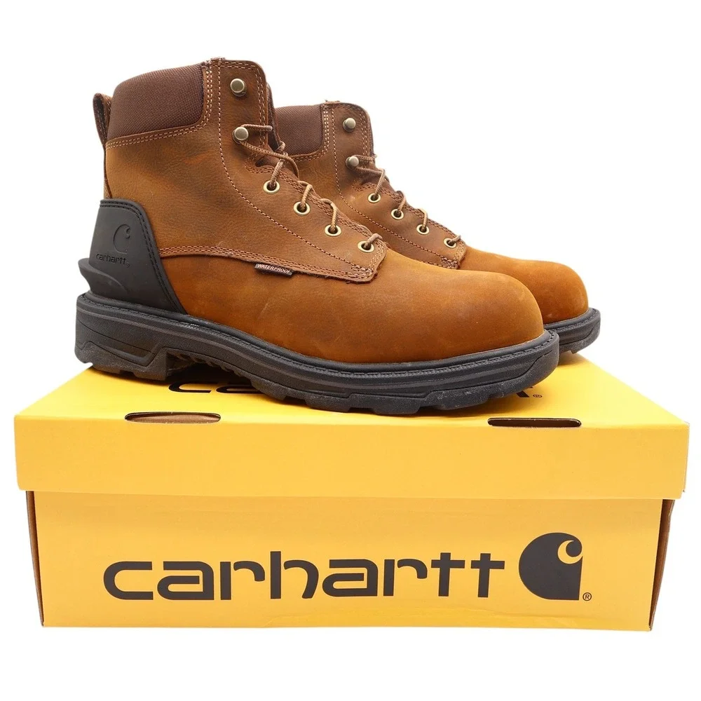 Carhartt Modern Ironwood Alloy Toe Work Boot Mens 10.5 Brown Leather New